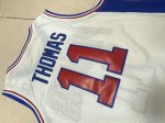 Maillot de Basket #11 Thomas Pistons M&N Blanc